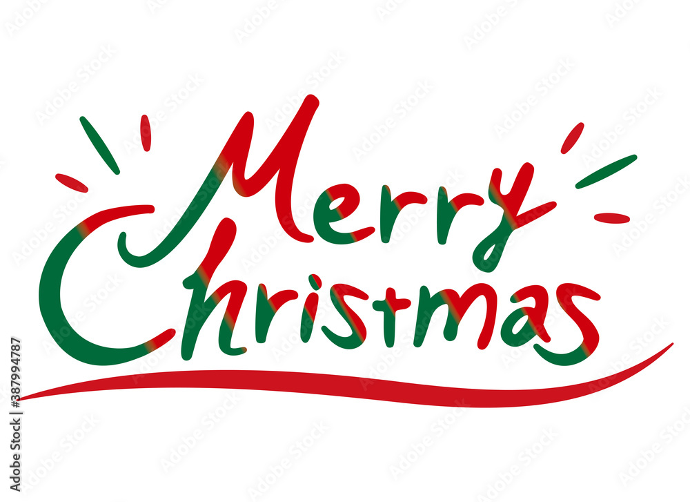 手書きのおしゃれなメリークリスマスロゴマーク タイポグラフィ レタリング Merry Christmas Character Logo Stock ベクター Adobe Stock