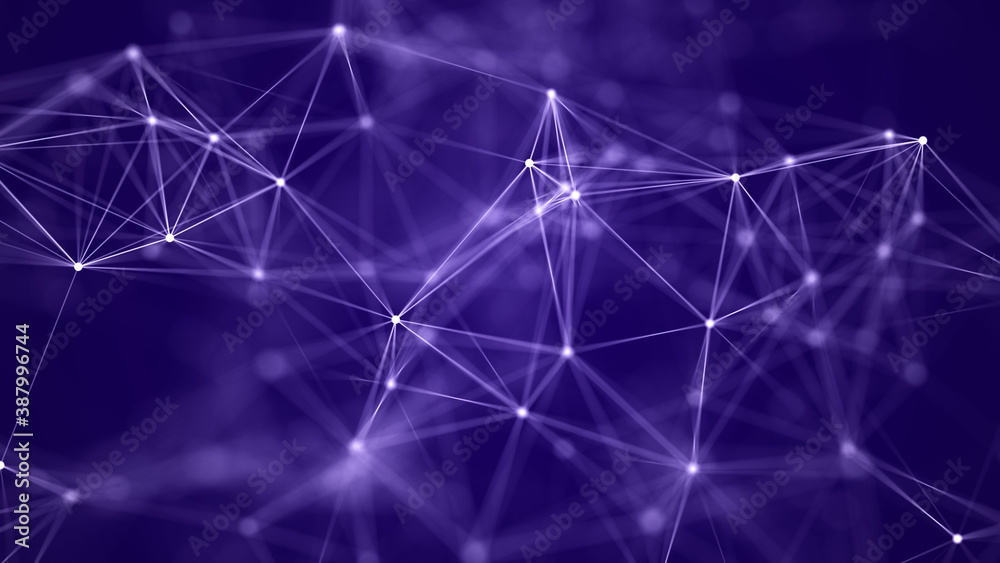 Abstract background with moving dots and lines. Network connection structure. Futuristic illustration. Digital technology design. 3d rendering. Abstract background with moving dots and lines. Network connection structure. Futuristic illustration. Digital technology design. 3d rendering.
