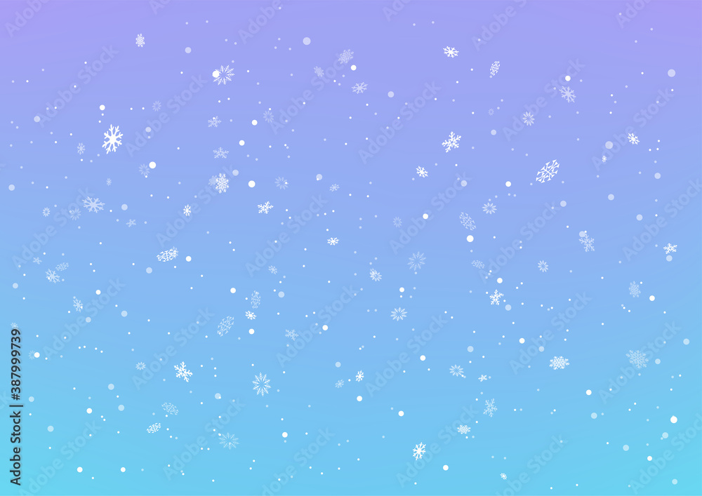 christmas falling snow blue background