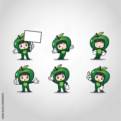 Apple cosplay mascot