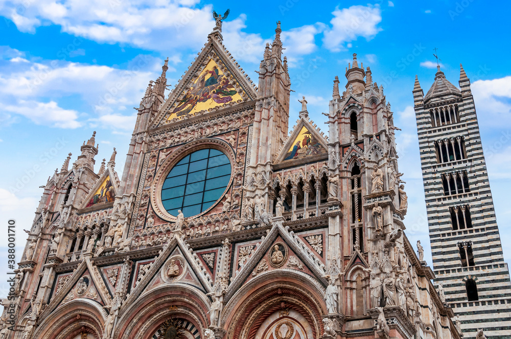 Magnificent Cathedral of Our Lady of the Assumption in Siena in Tuscany, Italy