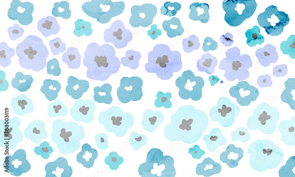 水彩の花柄の背景イラスト 水彩の花柄の背景イラスト