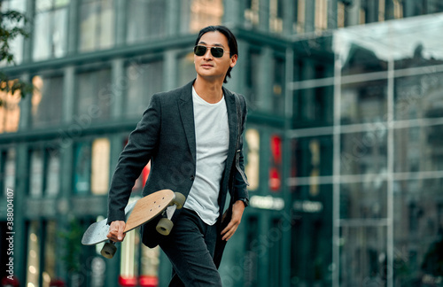 Photography Asian man in the city