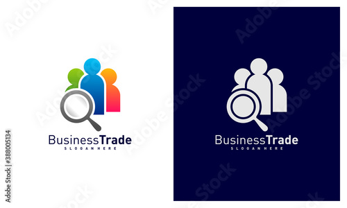 Find People logo design vector, Colorful People logo design template, Icon symbol