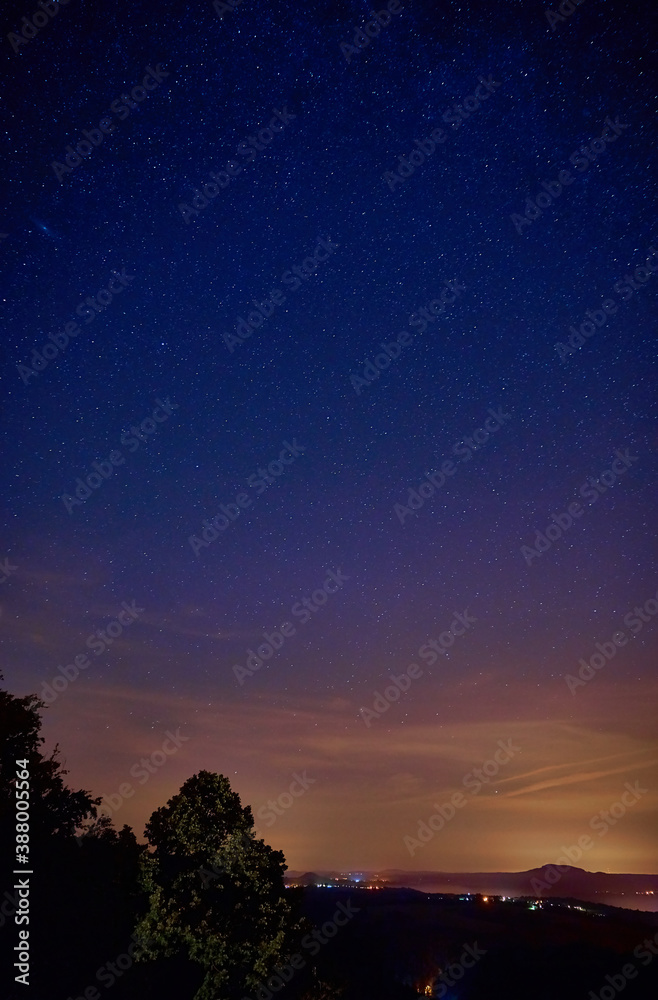 Milky Way fotografed in Saxon Switzerland