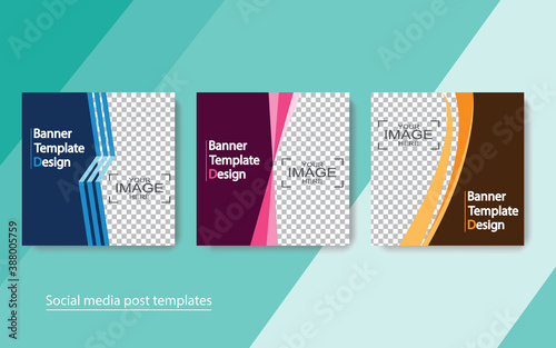 set banner social media post design,vector illustrations.