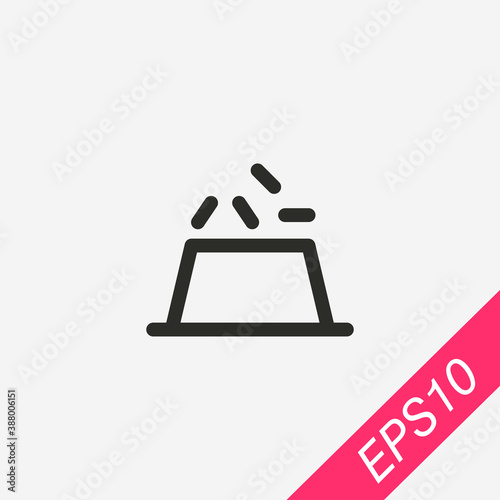 Food bowl icon isolated on background. Feed symbol modern, simple, vector, icon for website design, mobile app, ui. Vector Illustration