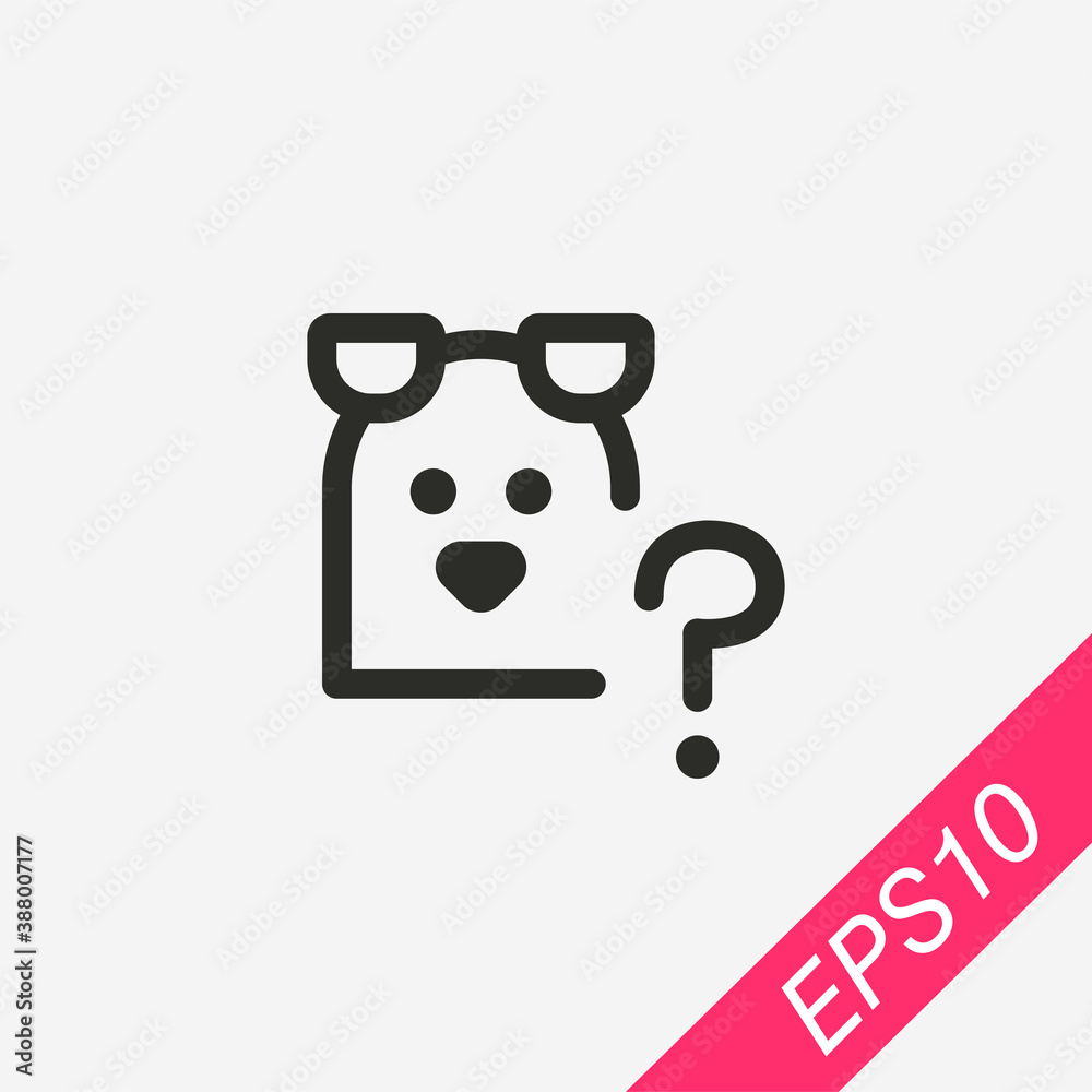Dog missing icon isolated on background. Pet symbol modern, simple, vector, icon for website design, mobile app, ui. Vector Illustration Dog missing icon isolated on background. Pet symbol modern, simple, vector, icon for website design, mobile app, ui. Vector Illustration