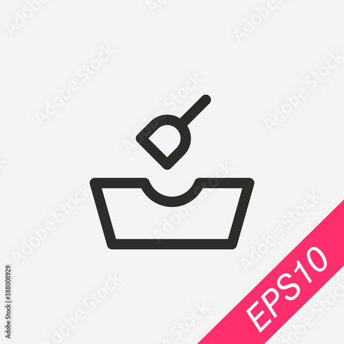 Litter box icon isolated on background. Cleaning symbol modern, simple, vector, icon for website design, mobile app, ui. Vector Illustration