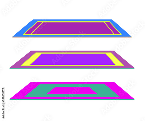 Yoga mat on a white background. Cartoon. Vector illustration.