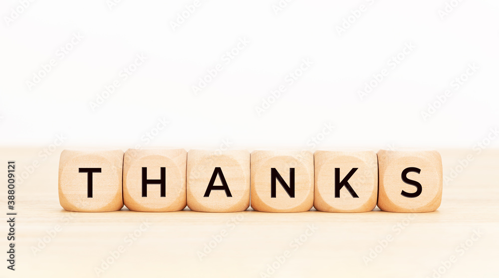Thanks text on wooden blocks. Thankful concept Thanks text on wooden blocks. Thankful concept