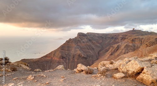 Sunset over Lanzarote Island  HDR Image