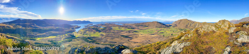 Panorama imgagefrom mountain Ramntind in Nordland county