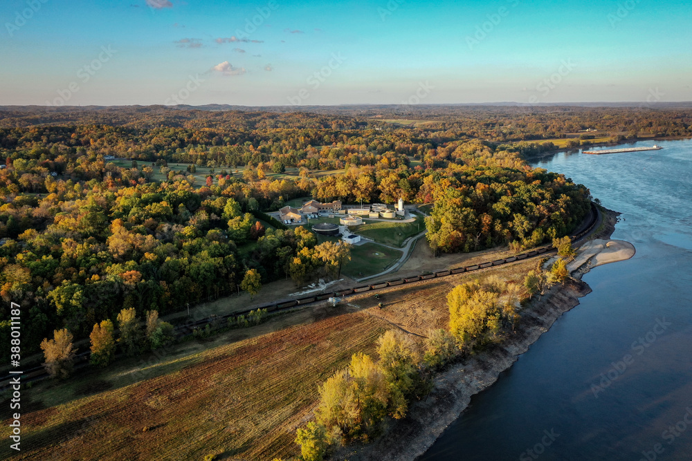 Mississippi River at Cape Girardeau Missouri. Fall 2020.