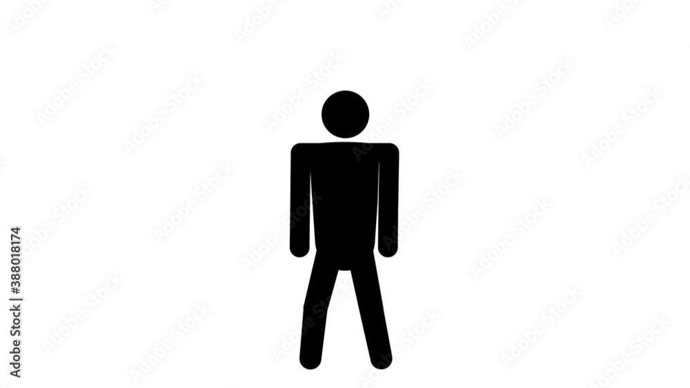 Bodybuilder muscular character icon. 4k video animation Bodybuilder muscular character icon. 4k video animation