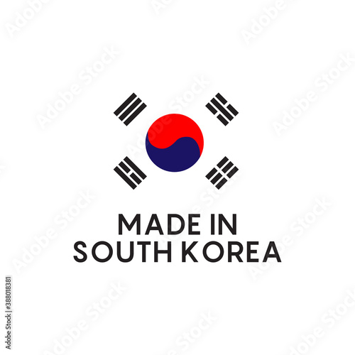 Made in South korea logo design template
