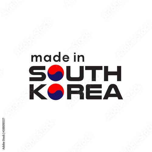 Made in South korea logo design template