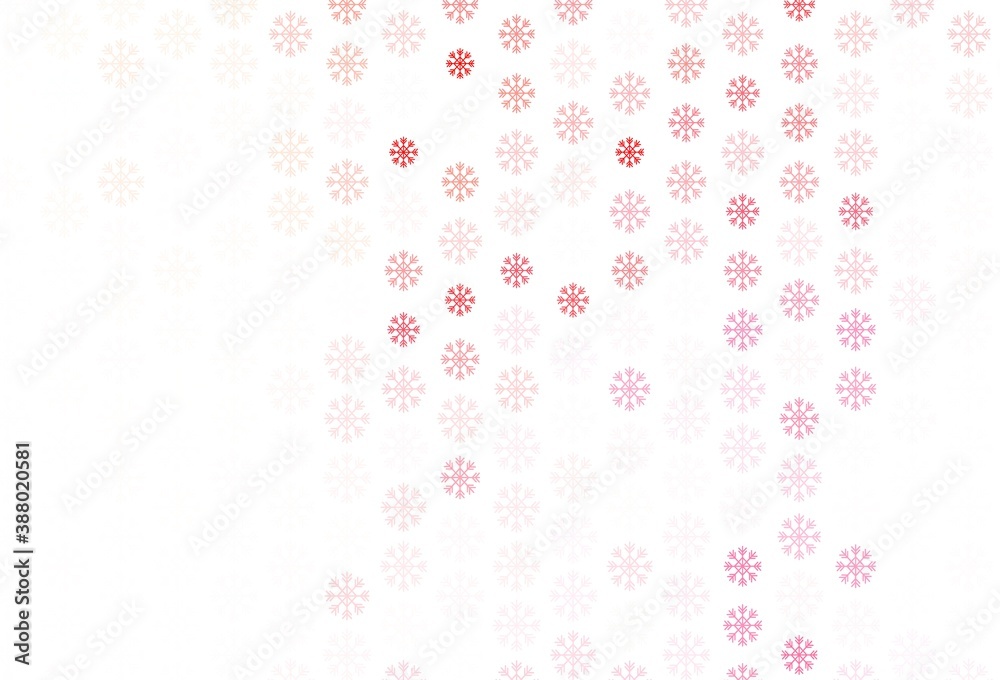 Light Red vector background with xmas snowflakes. Light Red vector background with xmas snowflakes.