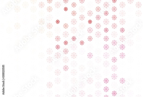 Light Red vector background with xmas snowflakes.