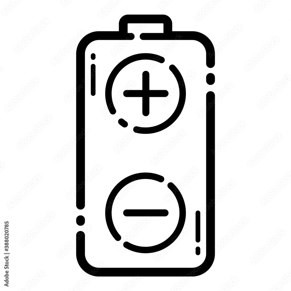 Battery Flat Icon Isolated On White Background Battery Flat Icon Isolated On White Background