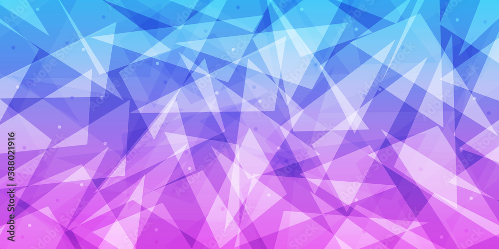Abstract blue and purple gradient low poly triangle background, polygonal concept