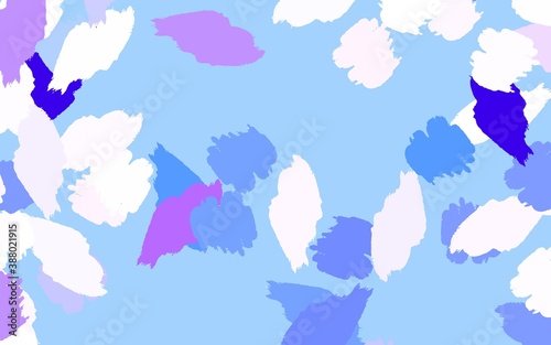 Light Purple vector template with chaotic shapes.