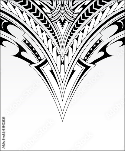 Polynesian ornaments for decorative prints