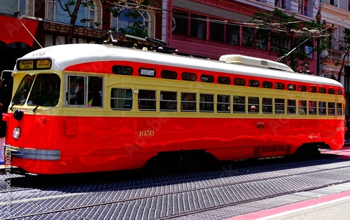 North America, United States, California, San Francisco, trolley bus