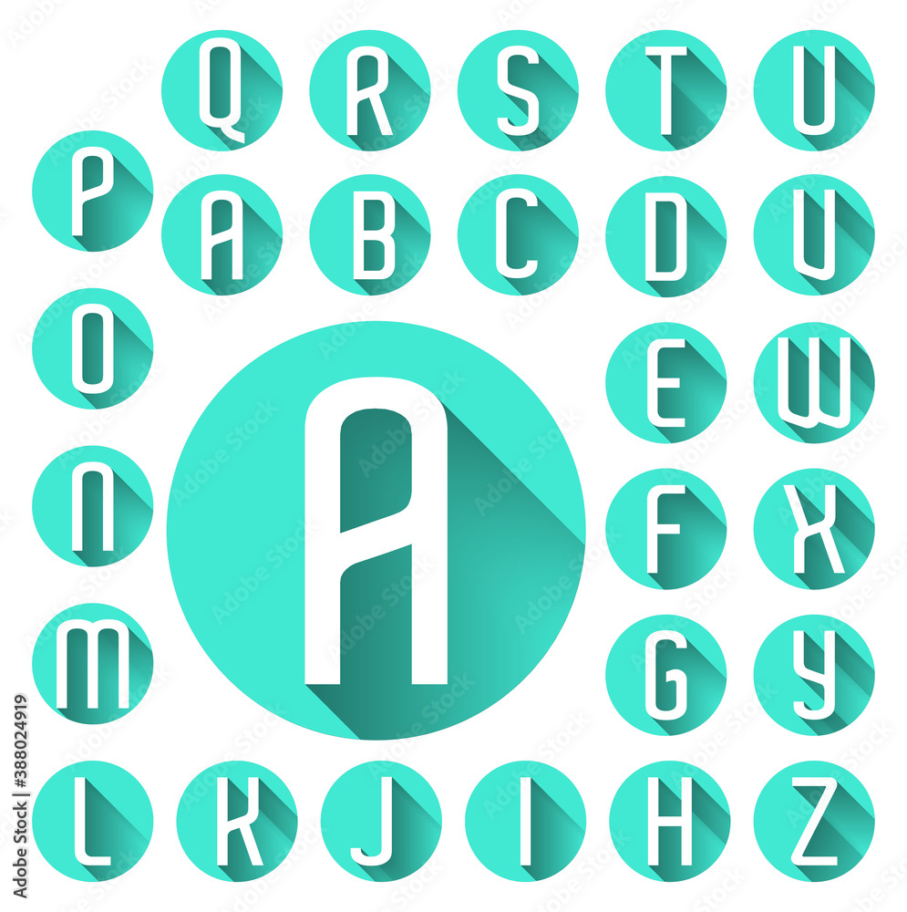 alphabet flat design turquoise white alphabet flat design turquoise white