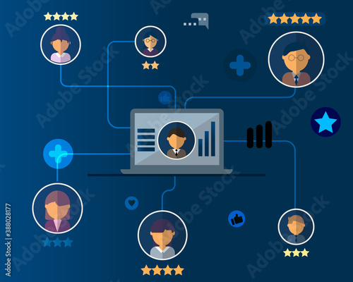 human resources data technology vector