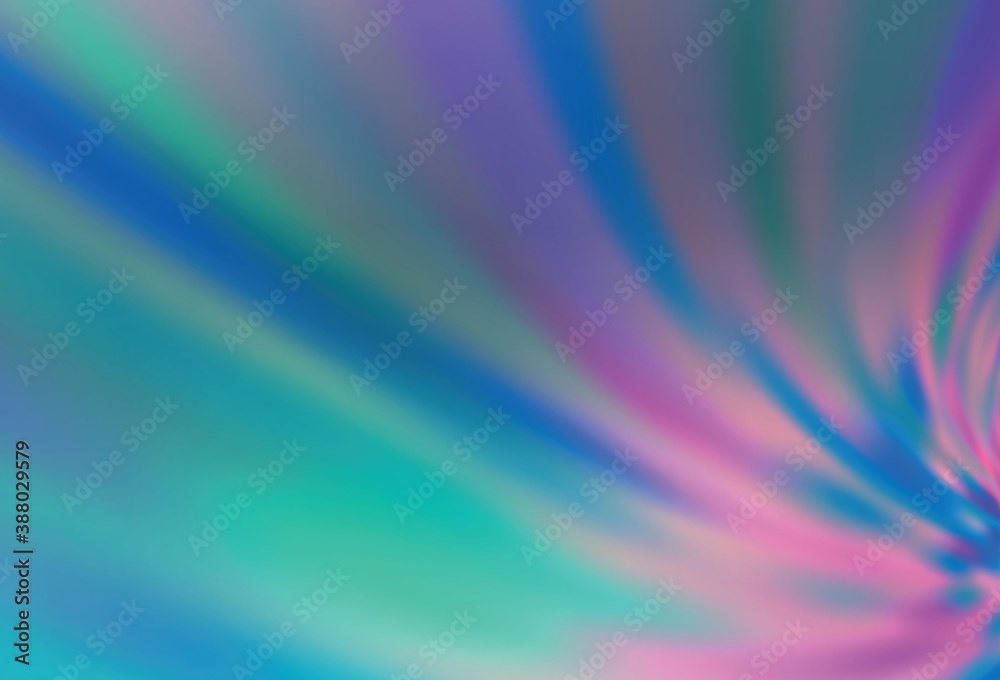 Light Pink, Blue vector glossy abstract backdrop.