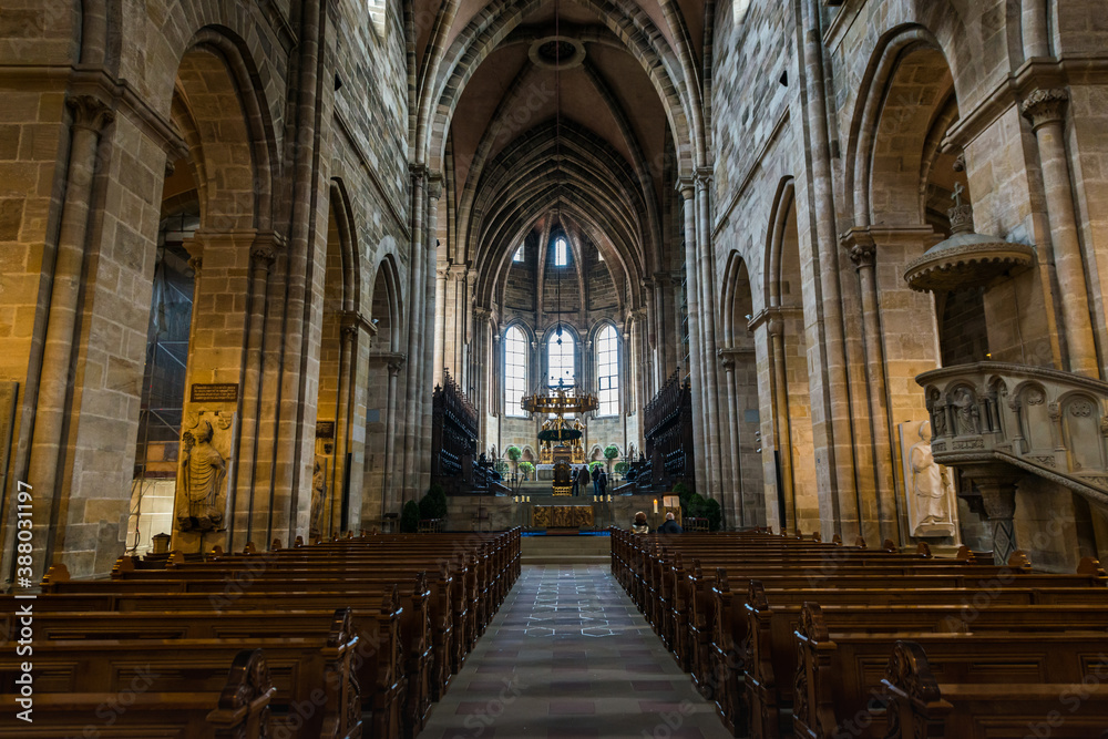 Interior of Bamberg Cathedral in Bamberg, Germany