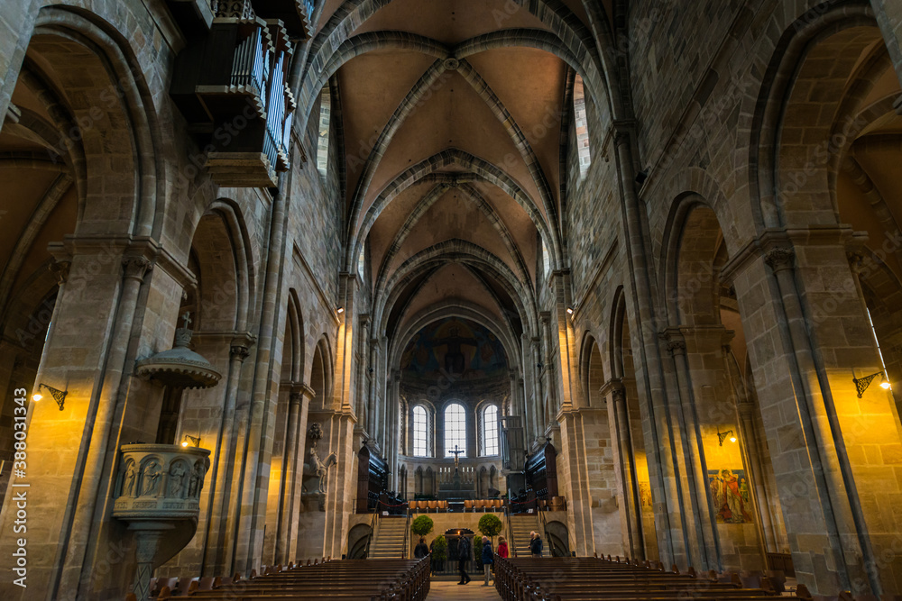 Interior of Bamberg Cathedral in Bamberg, Germany