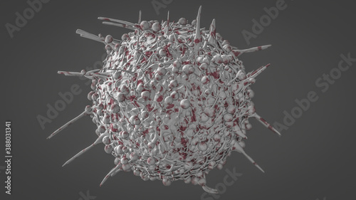 Konstfotografi T-Cell Cancer Cell killer oncology treatment concept 3d rendering