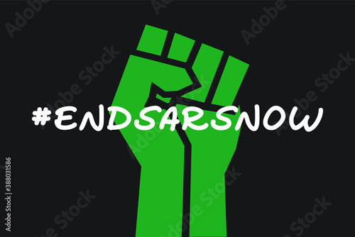 END SARS NOW vector illustration photo