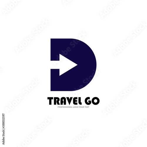 Free Download Letter D With Arrow Logo Template vector icon, travel logo design vector illustration
 - GFXLoad