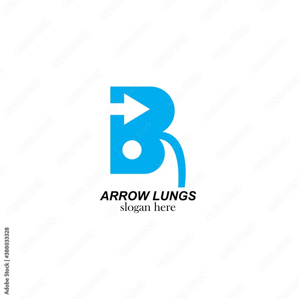Arrow lungs with letter B logo template vector illustration
Arrow lungs with letter B logo template vector illustration