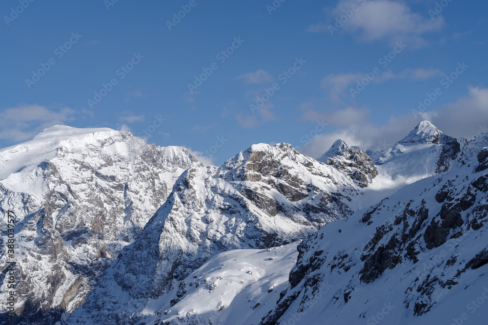 Panoramic view of the Ortler Alps, Northern Italy