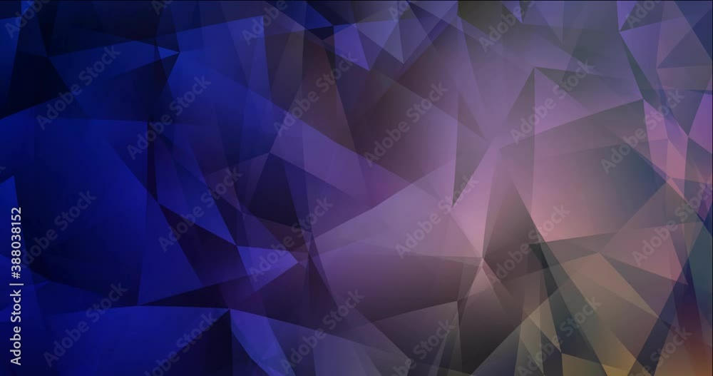 4K looping dark blue, yellow video with polygonal shapes. Holographic abstract video with gradient. Film business advertising. 4096 x 2160, 30 fps. Codec Photo JPEG. 4K looping dark blue, yellow video with polygonal shapes. Holographic abstract video with gradient. Film business advertising. 4096 x 2160, 30 fps. Codec Photo JPEG.