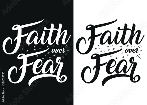 Faith over fear-Christian cross with Bible verse, Christian Runner Bible Verse Women's t-shirt Design, Bible quote, Inspirational Motivational Quote