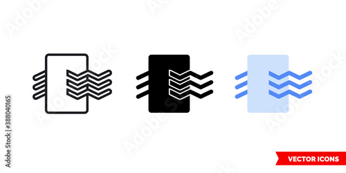 Air quality icon of 3 types color, black and white, outline. Isolated vector sign symbol.
