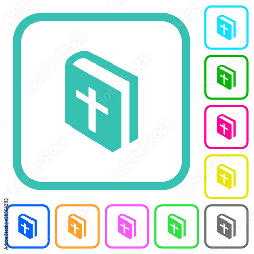 Holy bible vivid colored flat icons