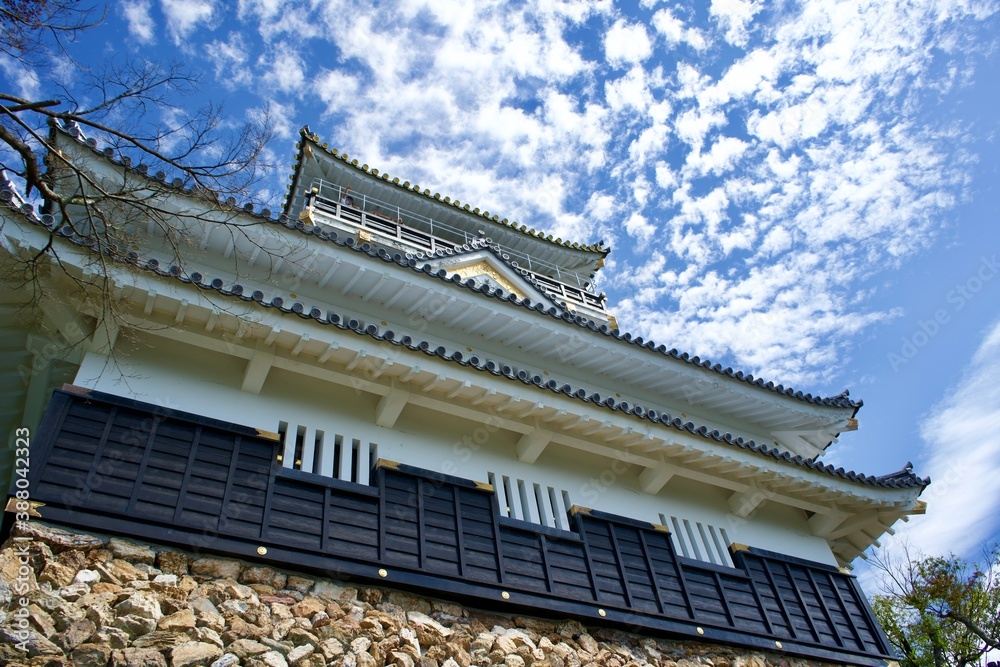 The tower of Gifu castle in Japan.