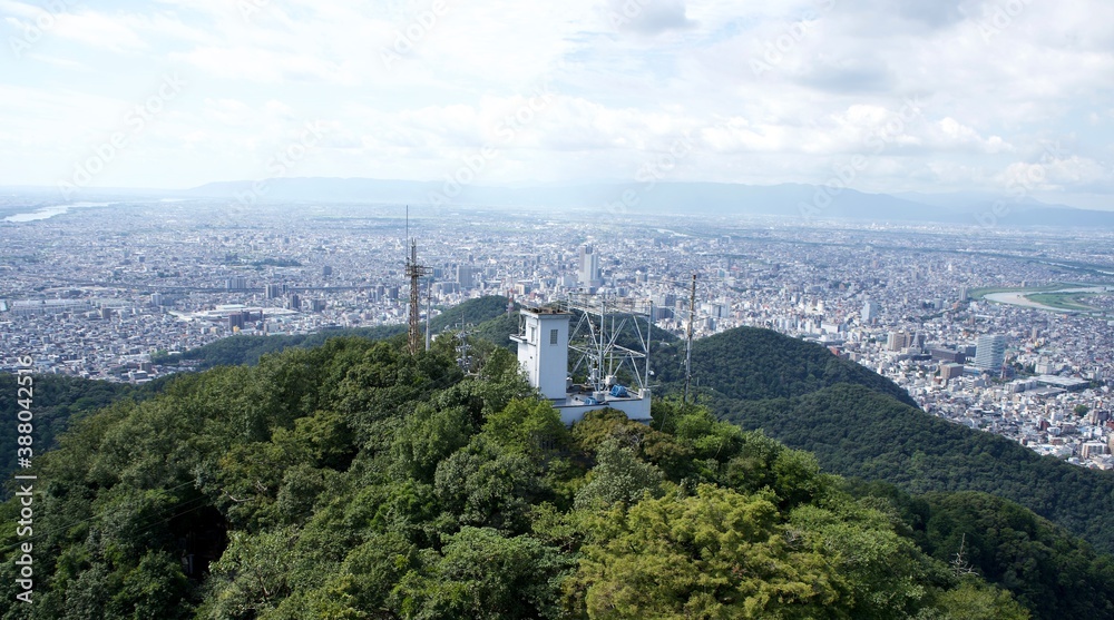 The facility on the mountain top in Japan.