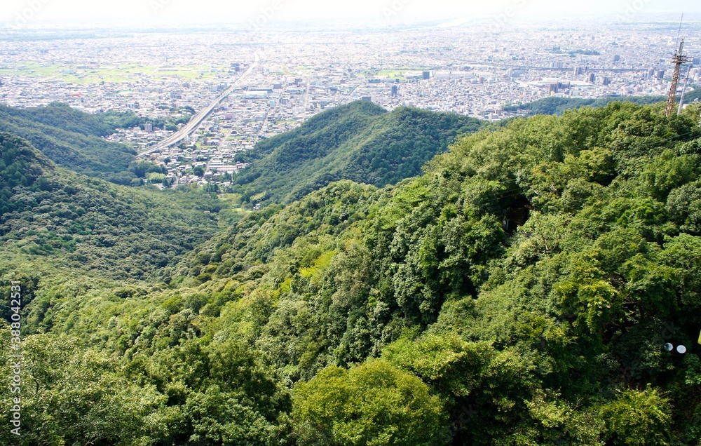View from the mountain in Japan.
