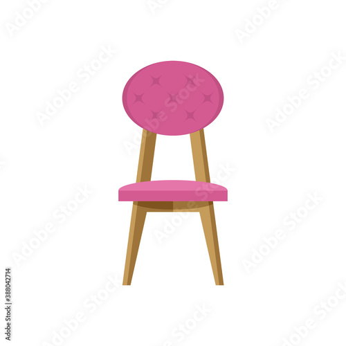 Vector illustration of a chair in a flat style, a room decor element