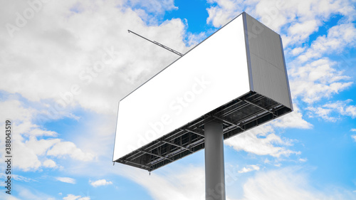 advertising big billboard against the sky