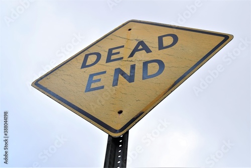 A Rusty Dead End Road Sign photo