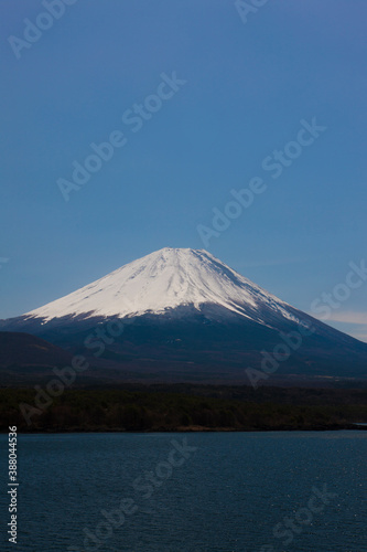本栖湖から見る富士山