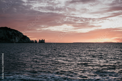 sunset over the sea, Needles Isle of Wight 